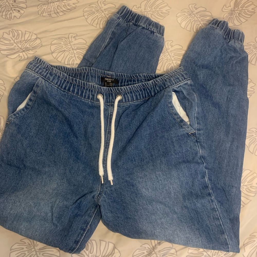 Forever 21. Blue jeans/ joggers. Size: 11/12